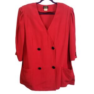 Vintage A.S. Elliot Red‎ Double Breasted Women's Blazer - USA - Size 20W